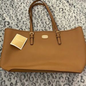Michael Kors light brown tote bag